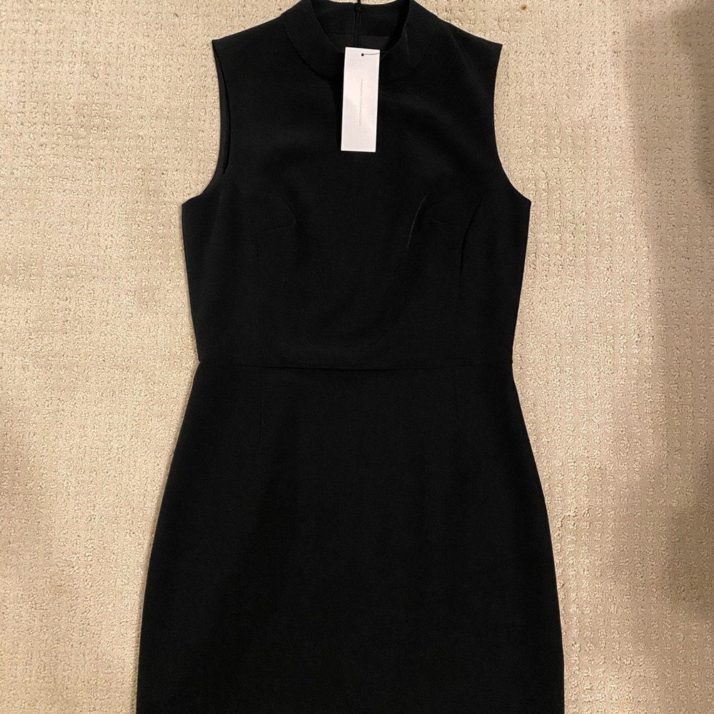 French Connection Crepe Mock Neck Mini Dress
